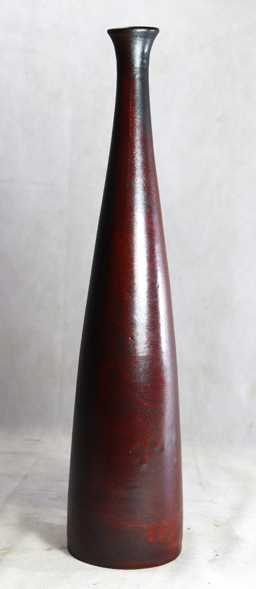 Roger Jacques (1920-2001), Large Stoneware Bottle, Signed, 20th Century-photo-3