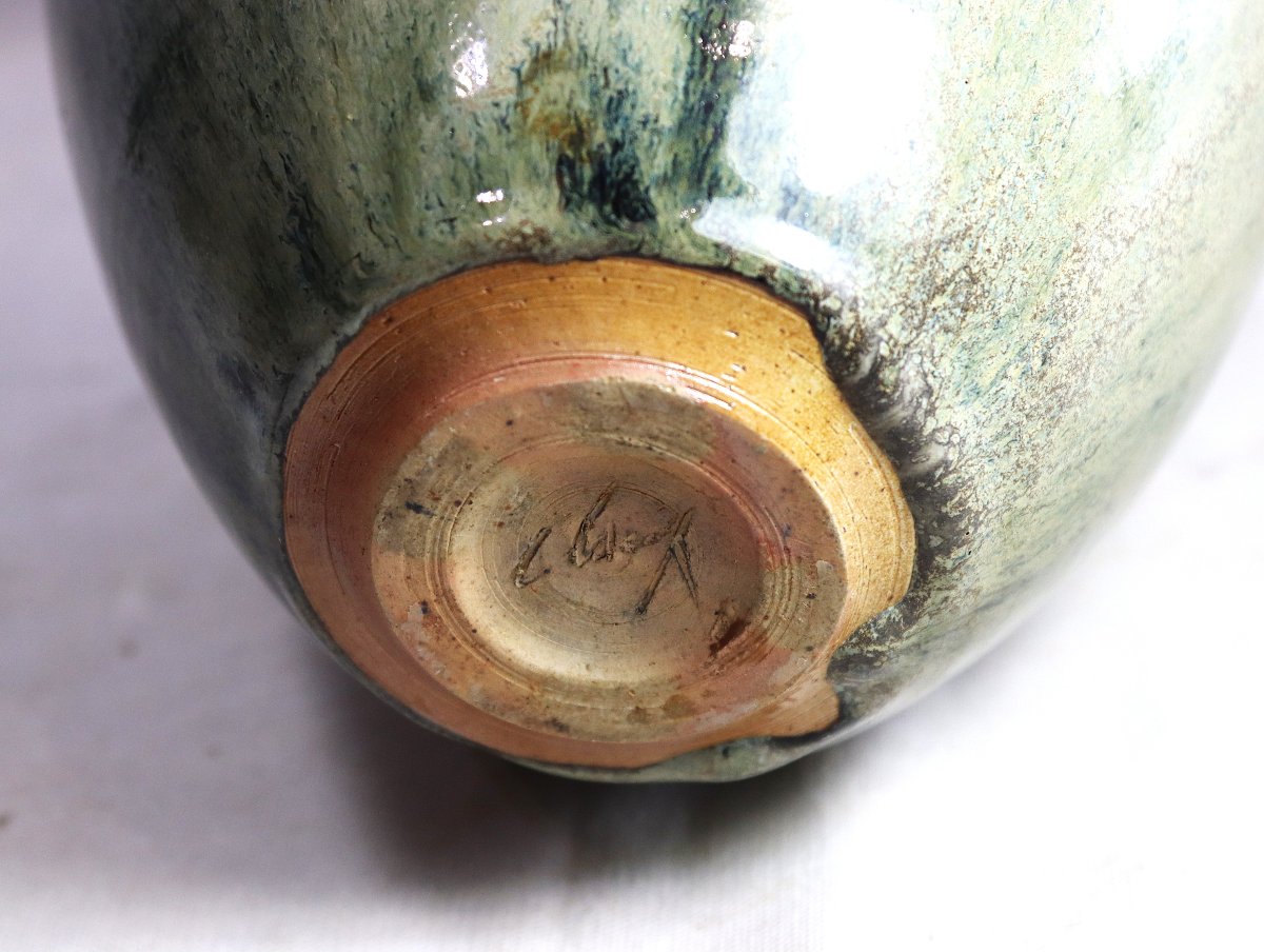 Champy Claude (1944), Large Sandstone Vase, Signed, 20th Century-photo-2