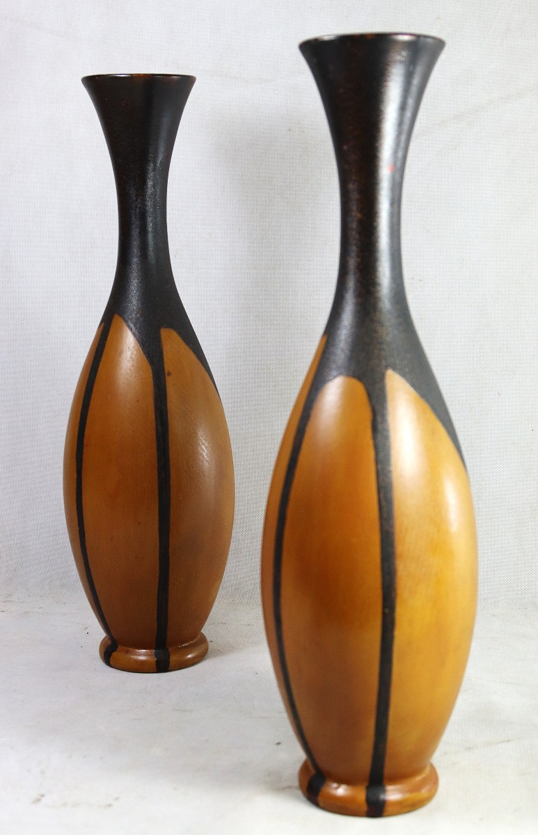 Pair Of Large Terracotta Vases, 1960s Work