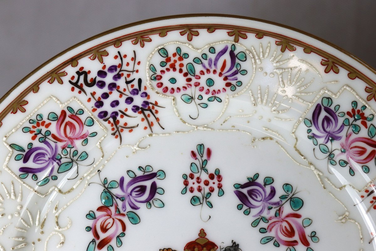 Samson XIXe siècle, Paire de plats en porcelaine.-photo-1