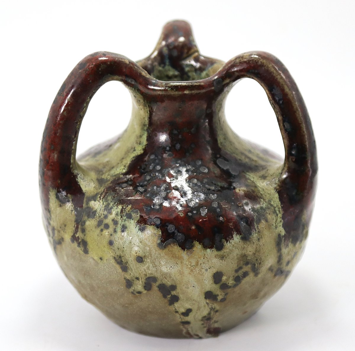 Emile Mousseux (19th-20th Century), Small Vase With 3 Handles, Signed, Circa 1910-photo-4