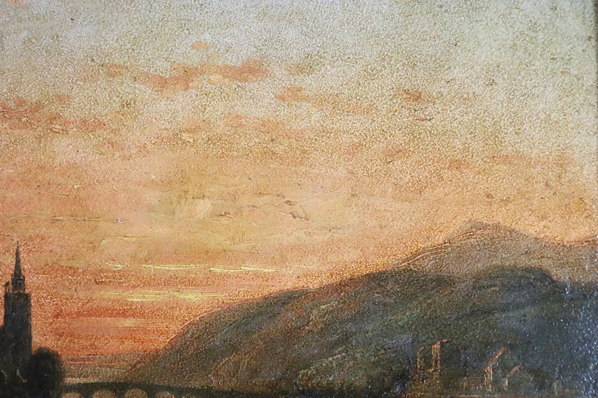 William Clarkson STANFIELD (1793-1867), HSC " Bingen et les ruines de St Hildegande ", signé.-photo-1