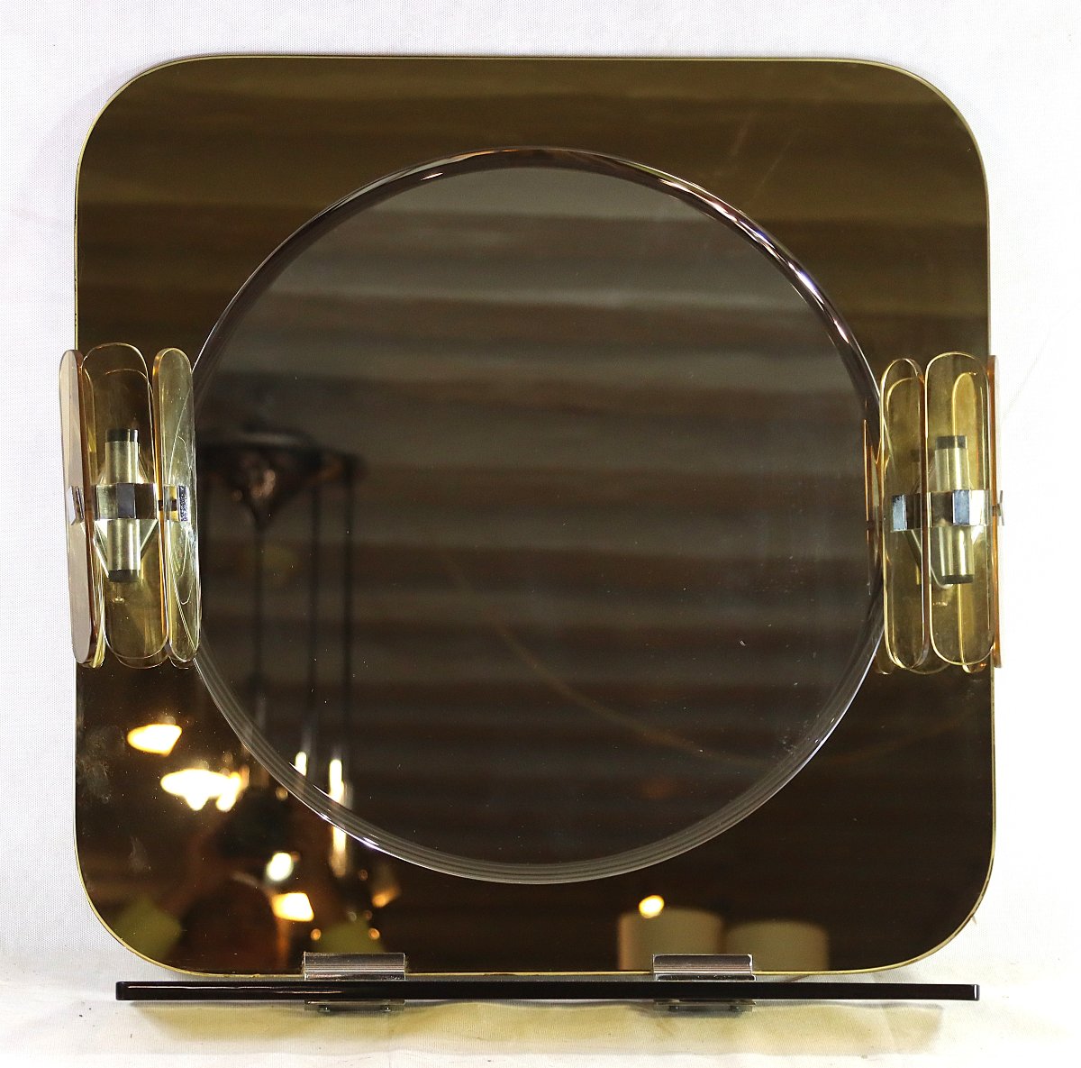ISA  Bergamo édition, Miroir murale éclairant, Vers 1970-photo-3
