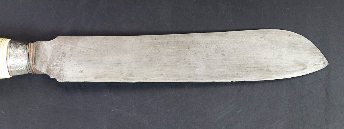 Couteau birman «Dha», lame « Arnachellum Salem », XIXe-photo-3