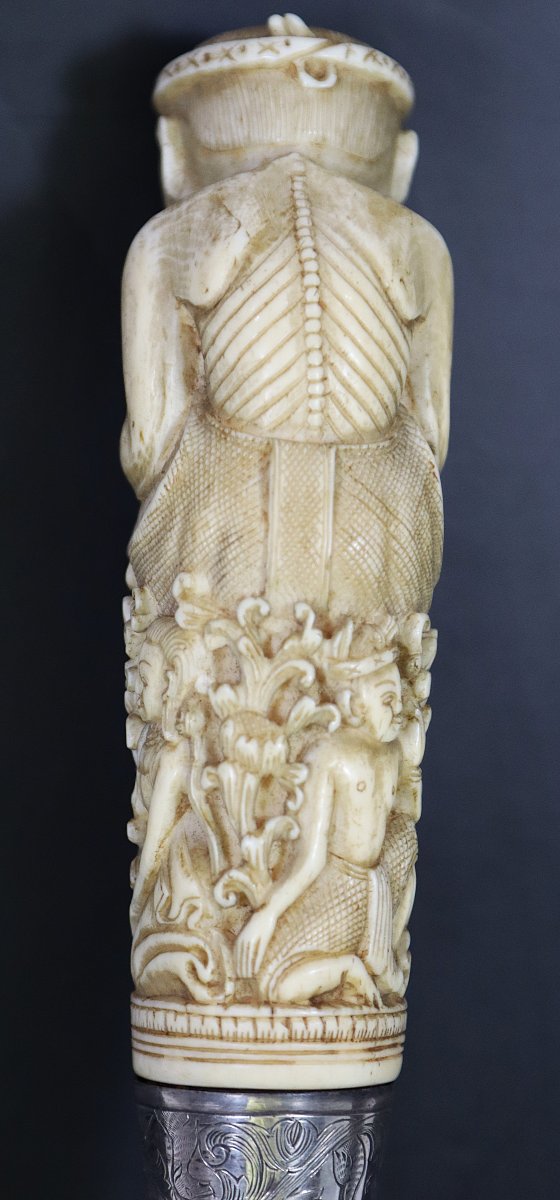 Couteau birman «Dha», lame « Arnachellum Salem », XIXe-photo-5