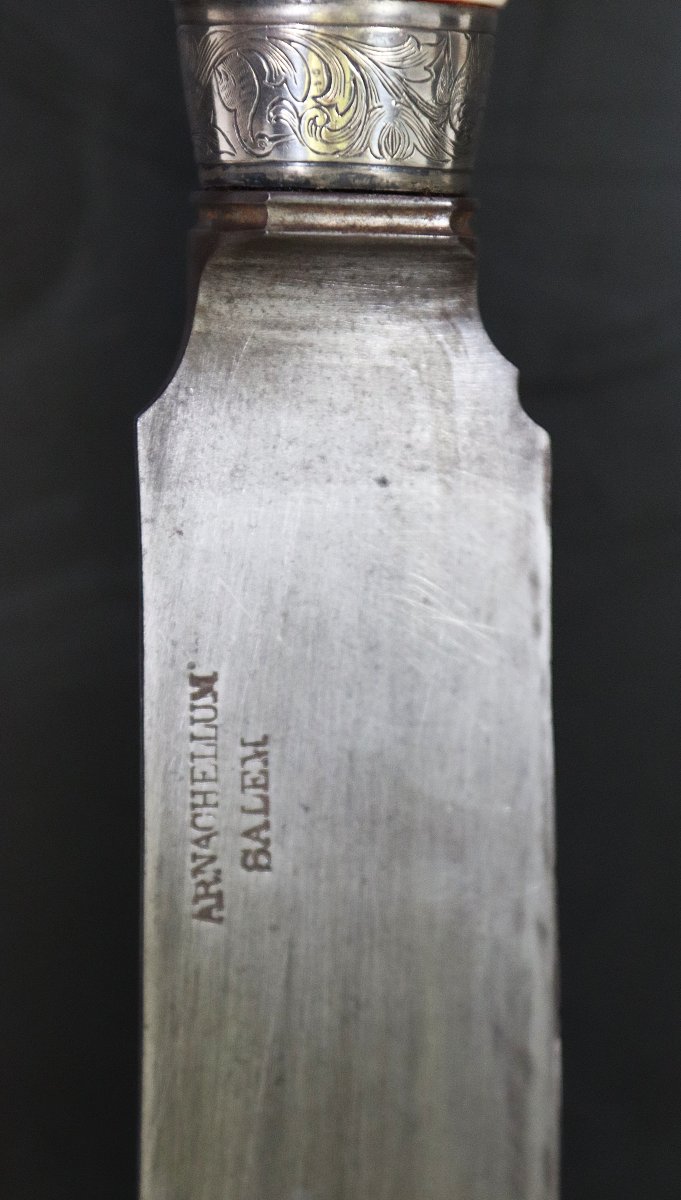 Couteau birman «Dha», lame « Arnachellum Salem », XIXe-photo-6