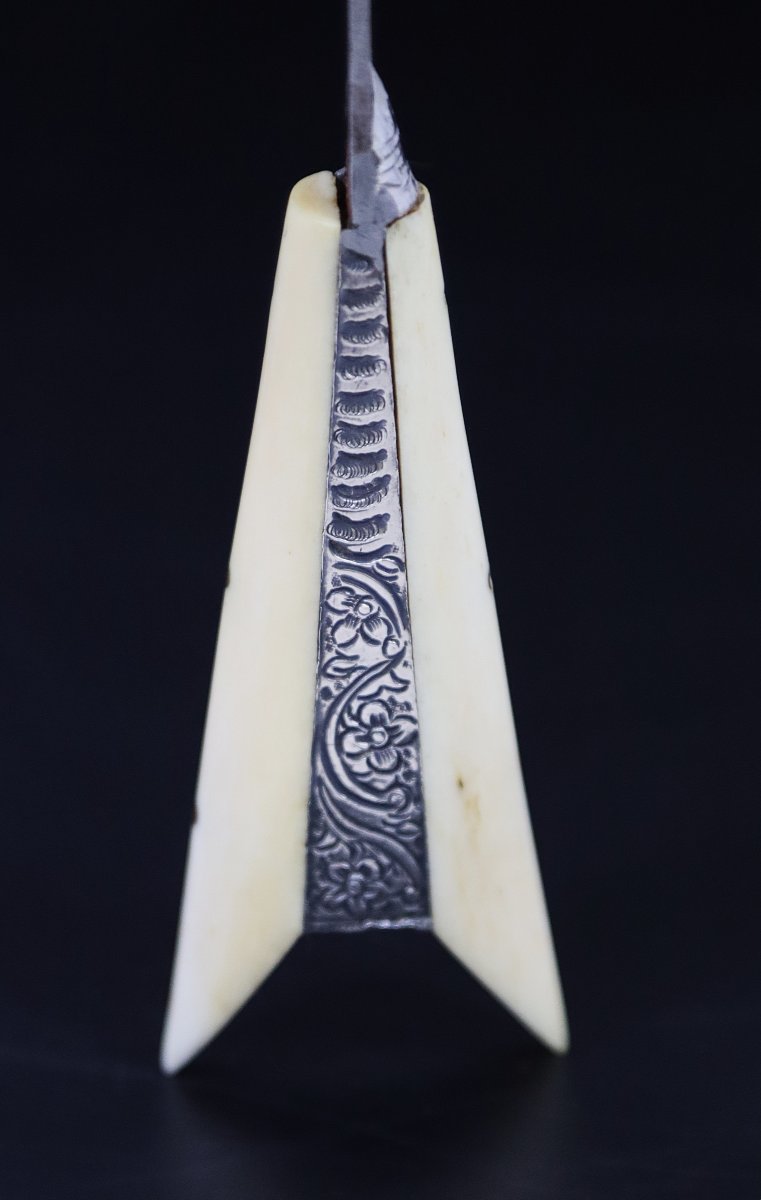 couteau Crétois monture en argent, XIXe-photo-4
