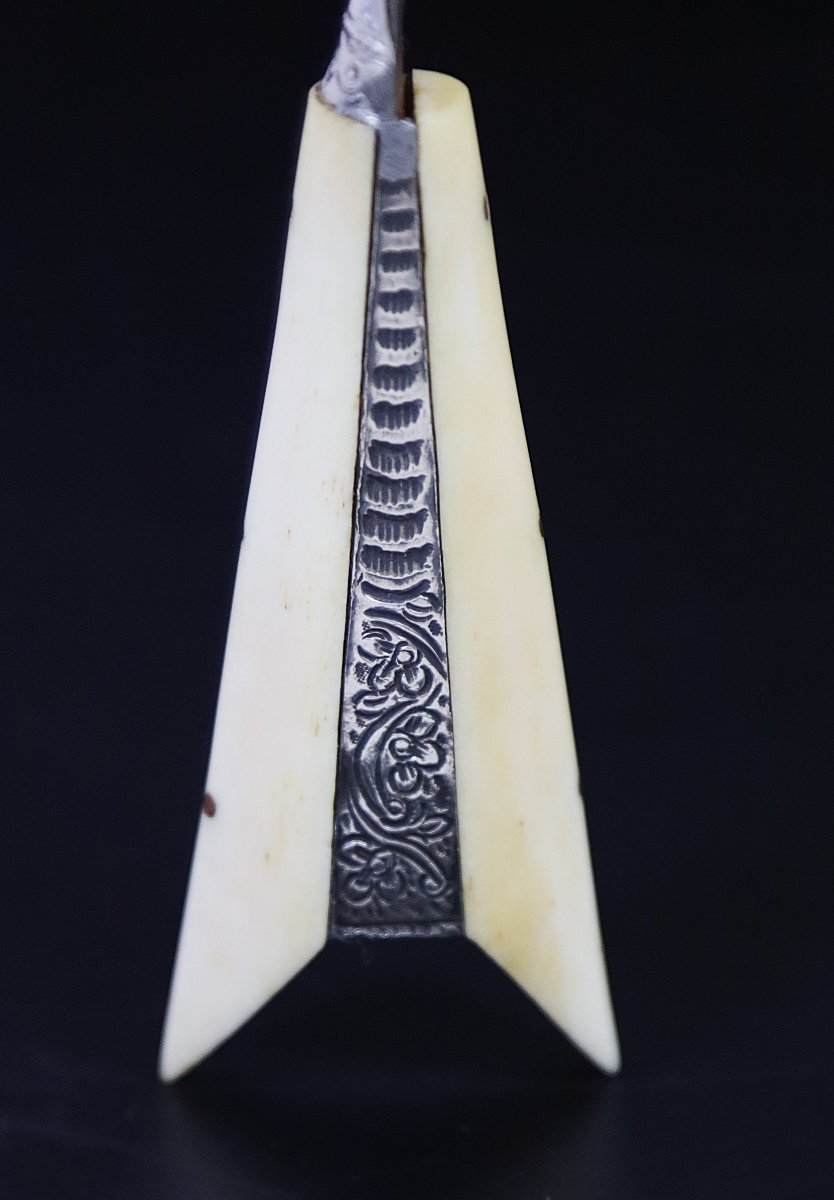 couteau Crétois monture en argent, XIXe-photo-2