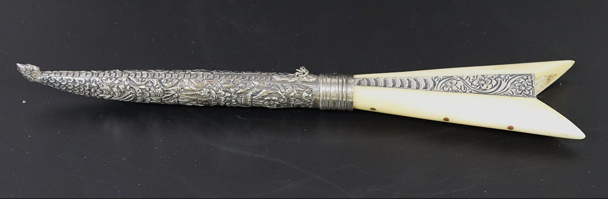 couteau Crétois monture en argent, XIXe