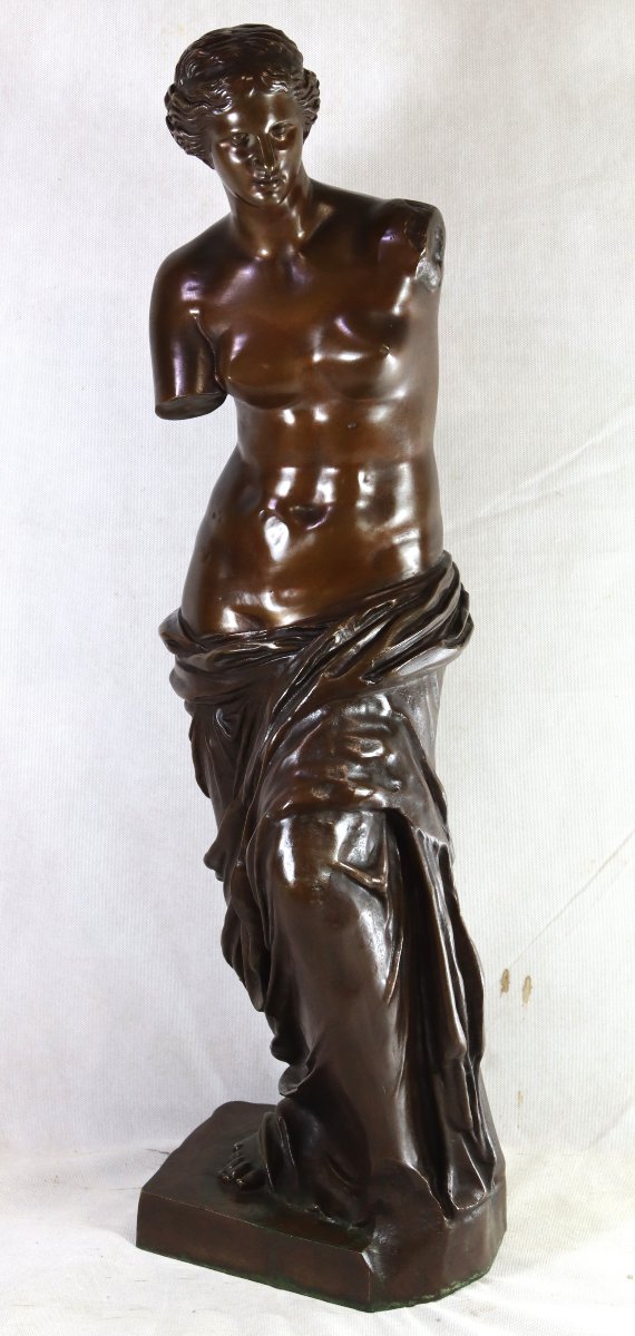 Ron Liod Sauvage (19th Century), Large Bronze Sculpture "venus De Milo", Signed, 19th Century-photo-2