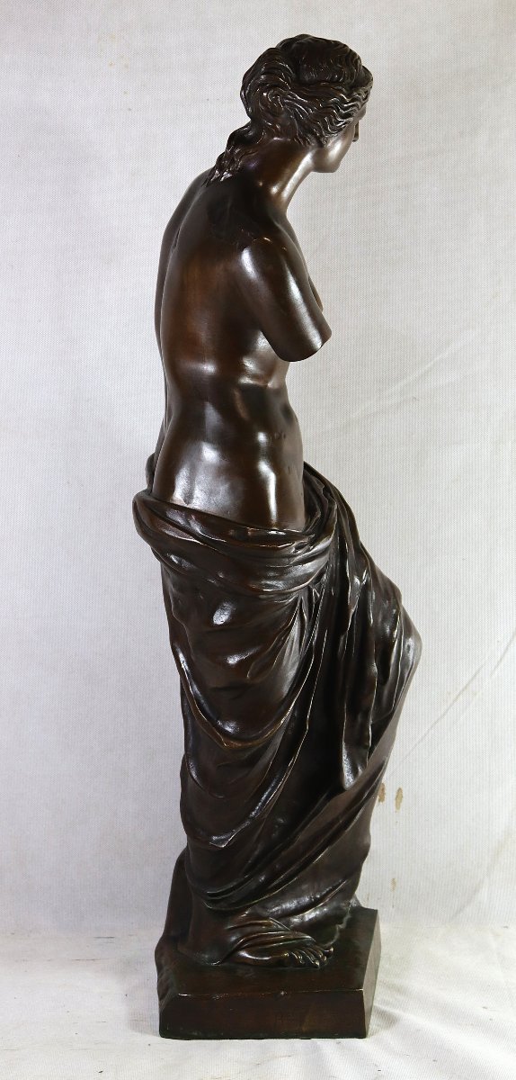 Ron Liod Sauvage (19th Century), Large Bronze Sculpture "venus De Milo", Signed, 19th Century-photo-3
