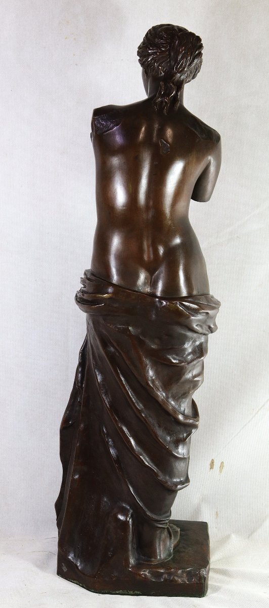 Ron Liod Sauvage (19th Century), Large Bronze Sculpture "venus De Milo", Signed, 19th Century-photo-1