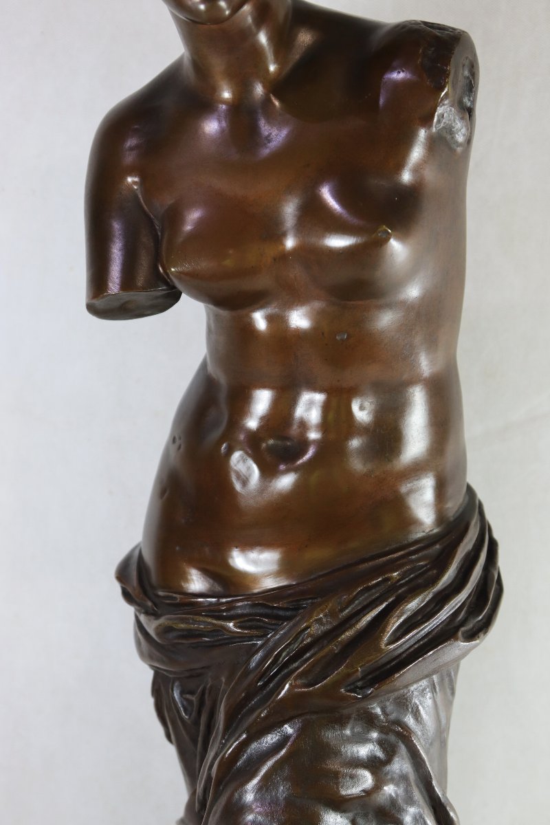 Ron Liod Sauvage (19th Century), Large Bronze Sculpture "venus De Milo", Signed, 19th Century-photo-4