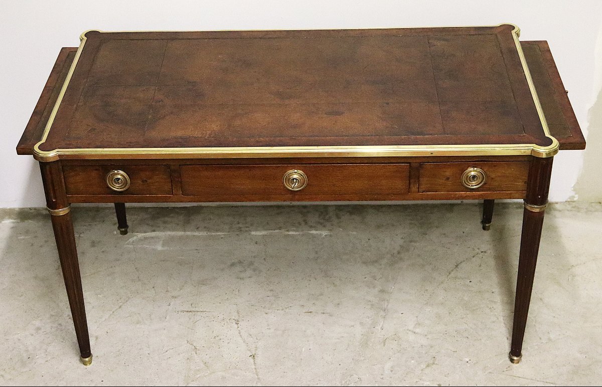 Pierre-françois Guignard (1740-1794), Louis XVI Bureau Plat, Stamped, 18th Century-photo-2