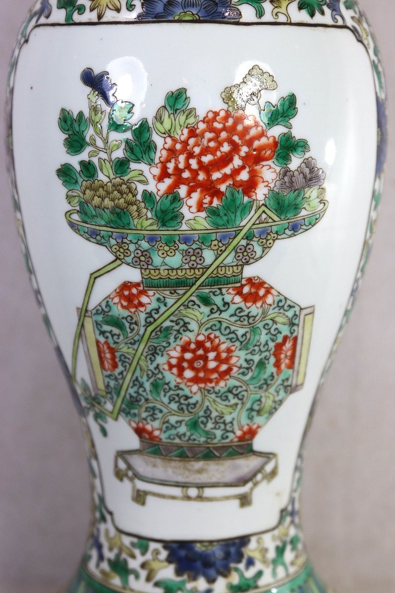 Chine, vase couvert famille vert, monture bronze Cardeilhac Paris, Vers 1900-photo-3