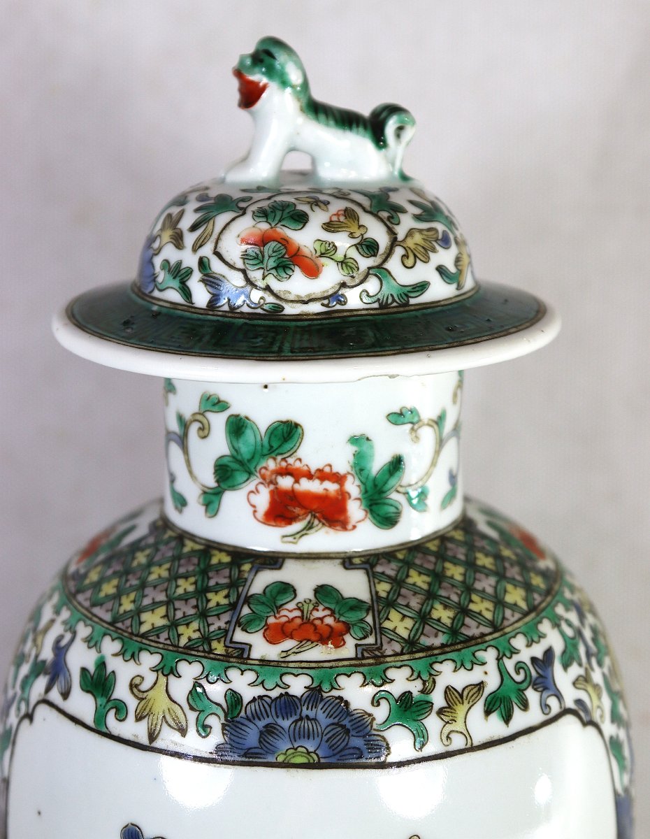 Chine, vase couvert famille vert, monture bronze Cardeilhac Paris, Vers 1900-photo-4