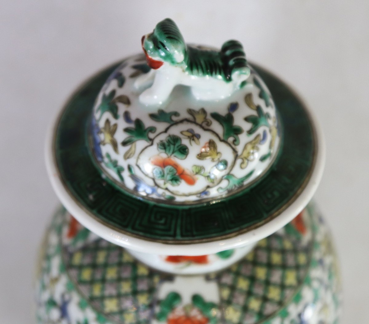 Chine, vase couvert famille vert, monture bronze Cardeilhac Paris, Vers 1900-photo-1