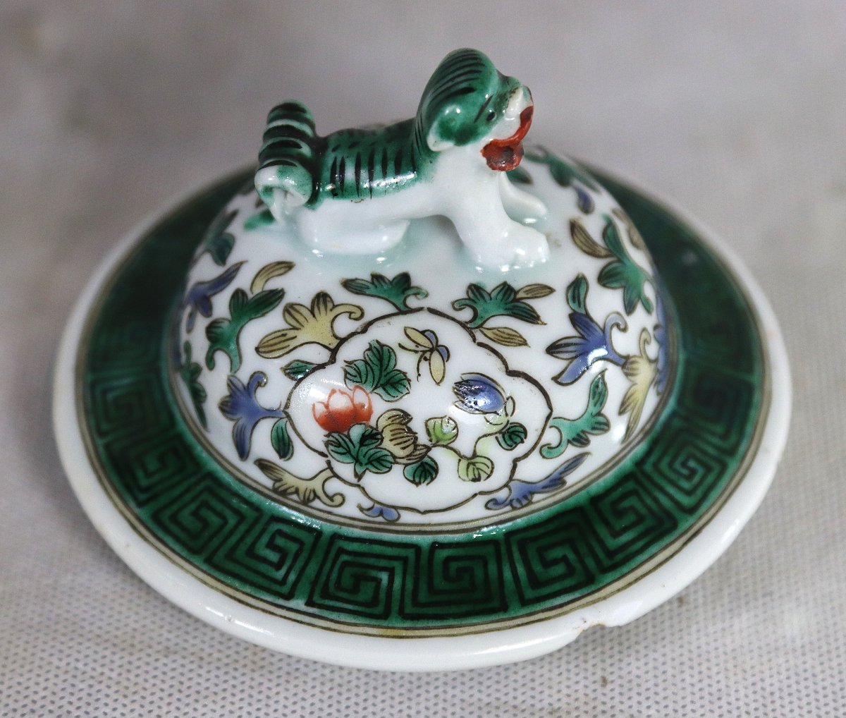 Chine, vase couvert famille vert, monture bronze Cardeilhac Paris, Vers 1900-photo-2