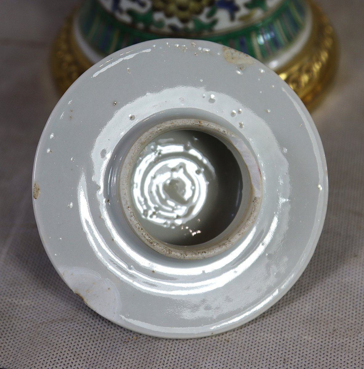 Chine, vase couvert famille vert, monture bronze Cardeilhac Paris, Vers 1900-photo-6