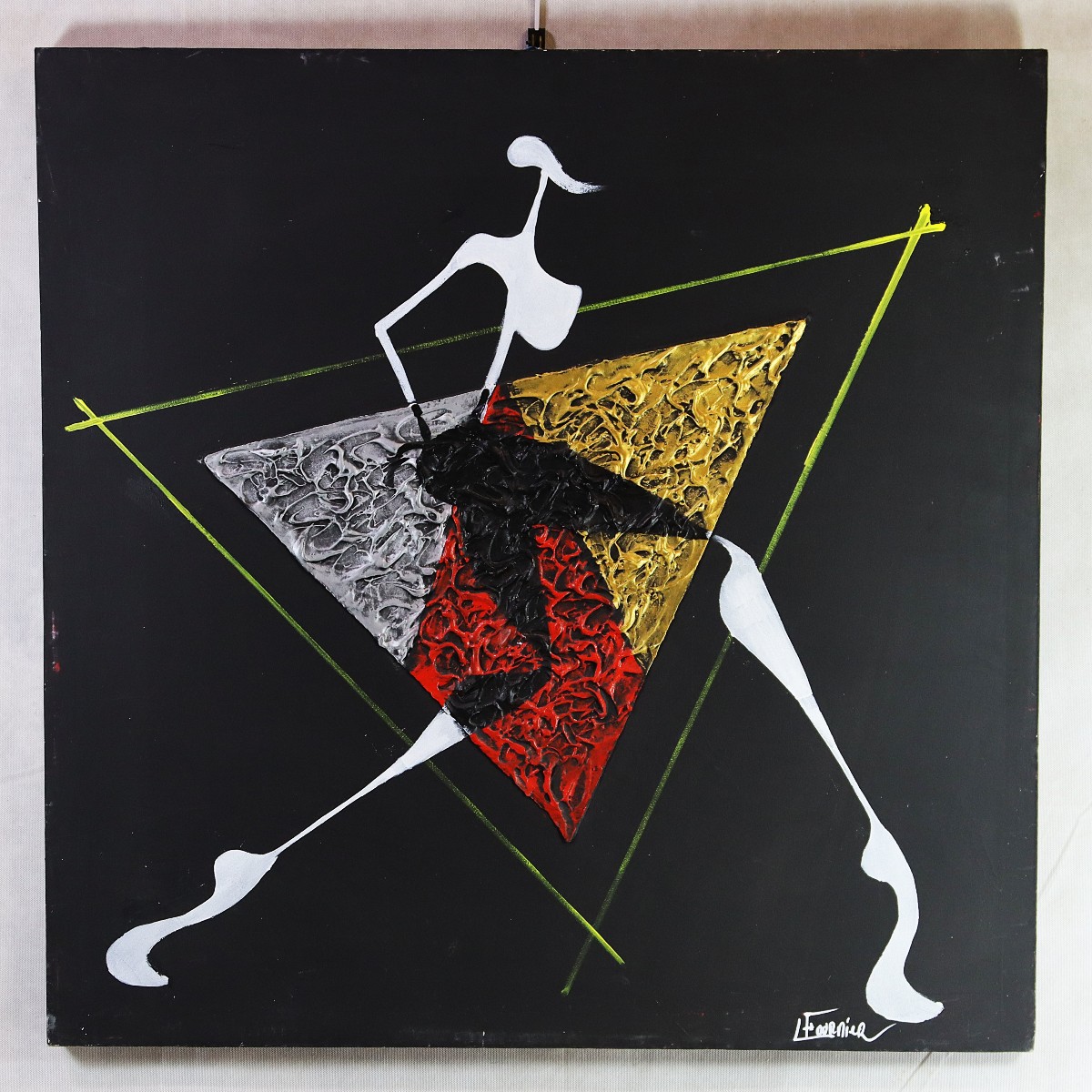 Grand tableau  "Cocotte Samba Paris ", signé et daté, XXe