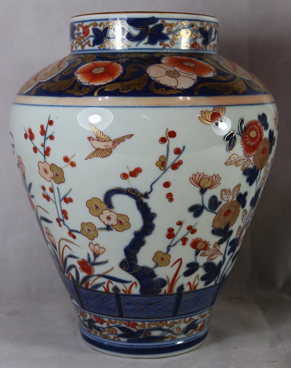 Paire de vases Bayeux, décor Imari, XXe-photo-4