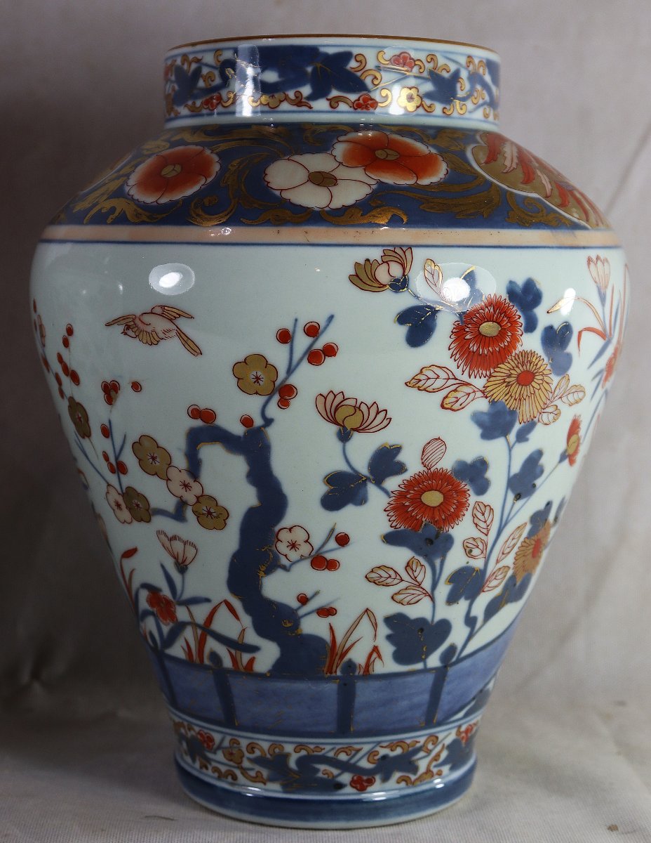 Paire de vases Bayeux, décor Imari, XXe-photo-1