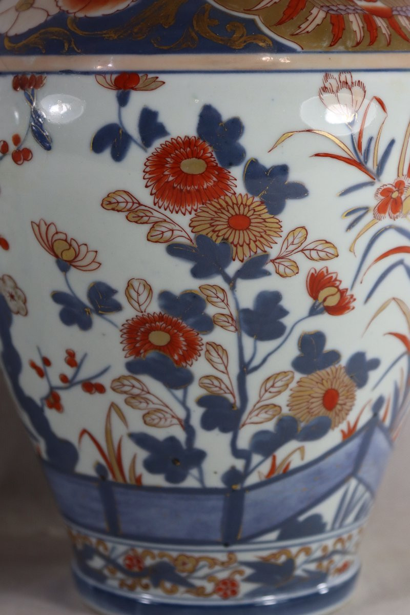 Paire de vases Bayeux, décor Imari, XXe-photo-4