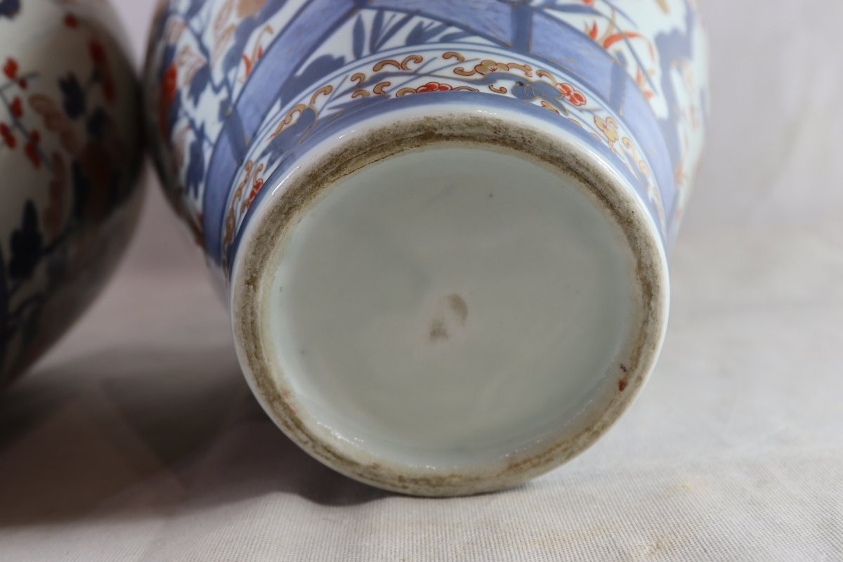 Paire de vases Bayeux, décor Imari, XXe-photo-6