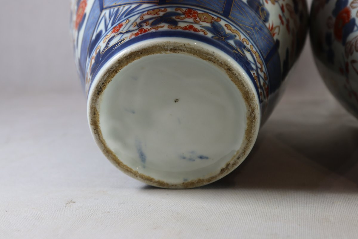 Paire de vases Bayeux, décor Imari, XXe-photo-7