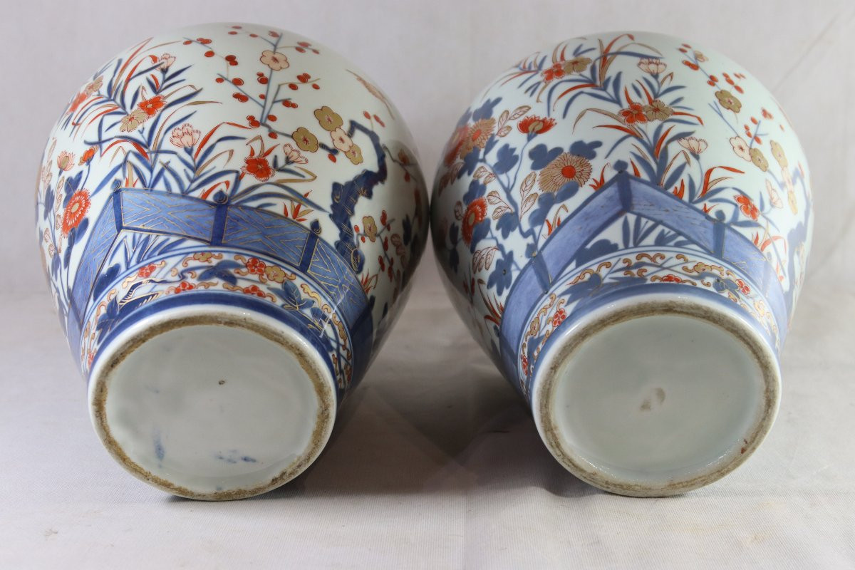 Paire de vases Bayeux, décor Imari, XXe-photo-8