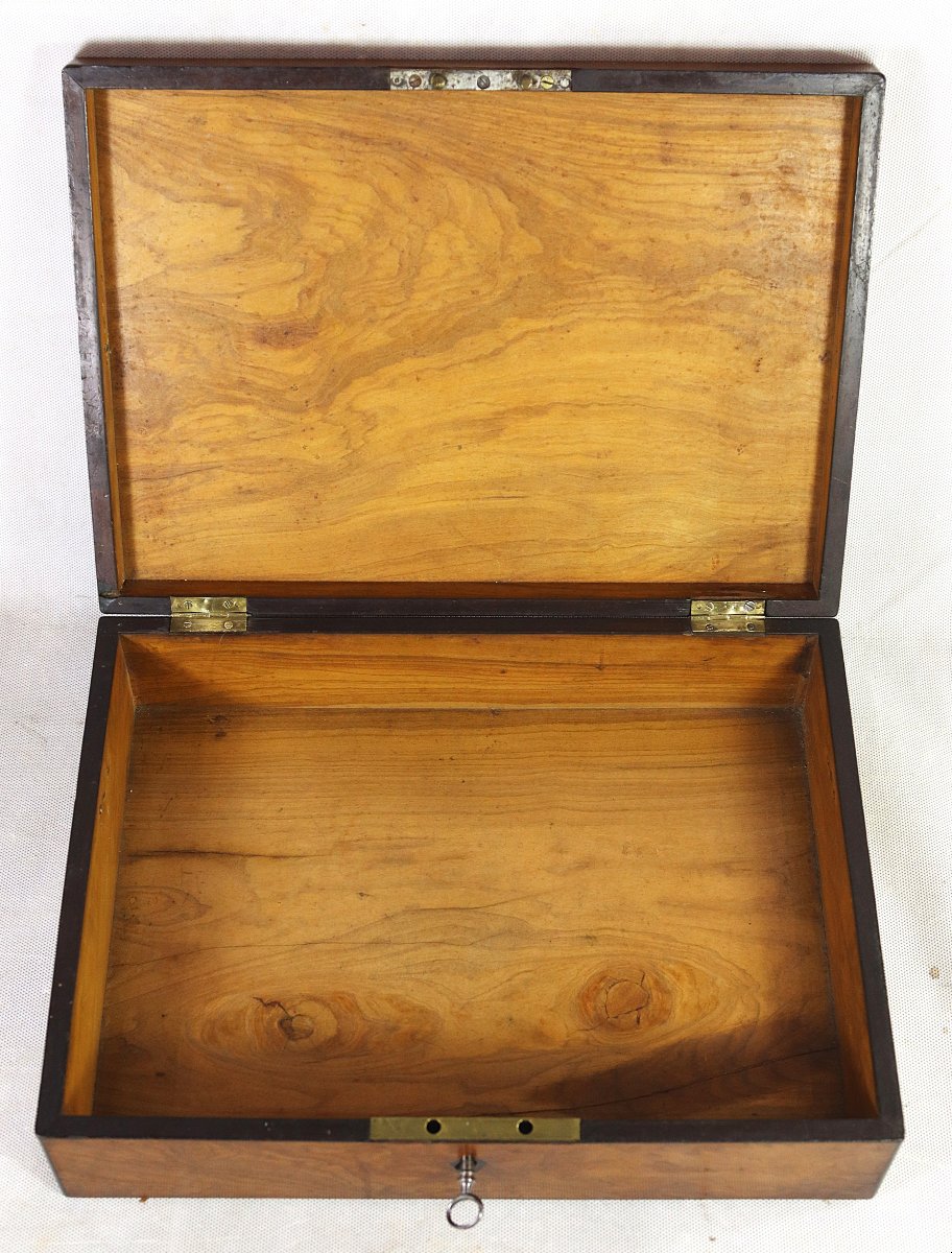 Coffret en marqueterie  " Les Lavandières ", XIXe-photo-4