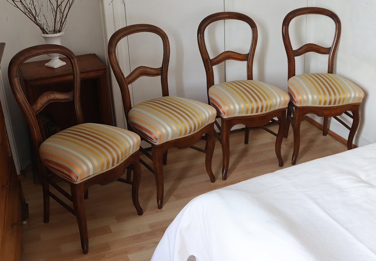 Suite de 4 chaises Louis Philippe, XIXe-photo-2