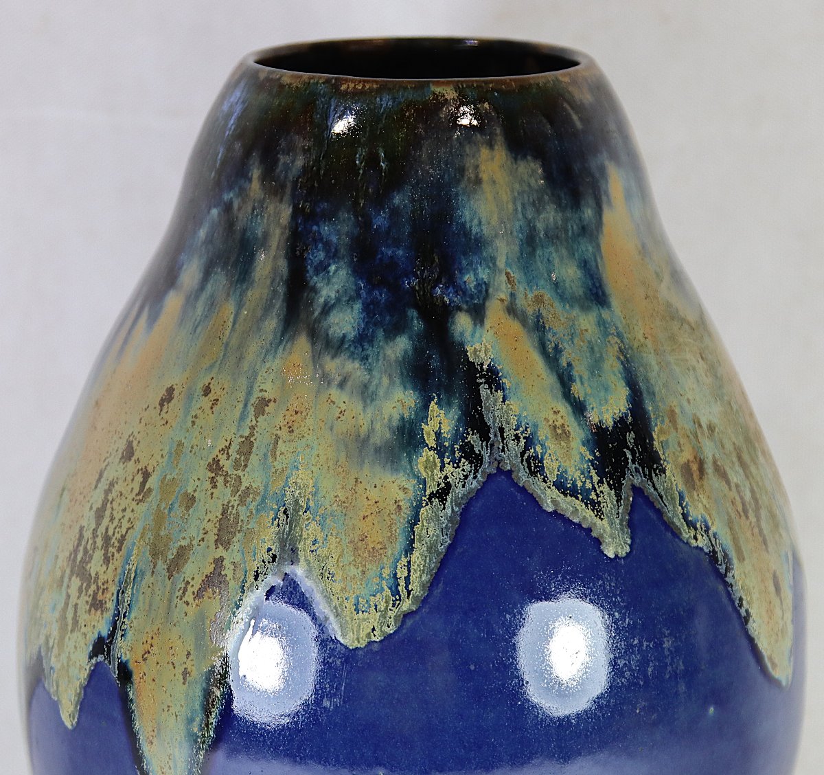 Jean-Marie MAURE et Albert LEBRET (1871-1955), Grand vase en grès émaillé, XXe-photo-4