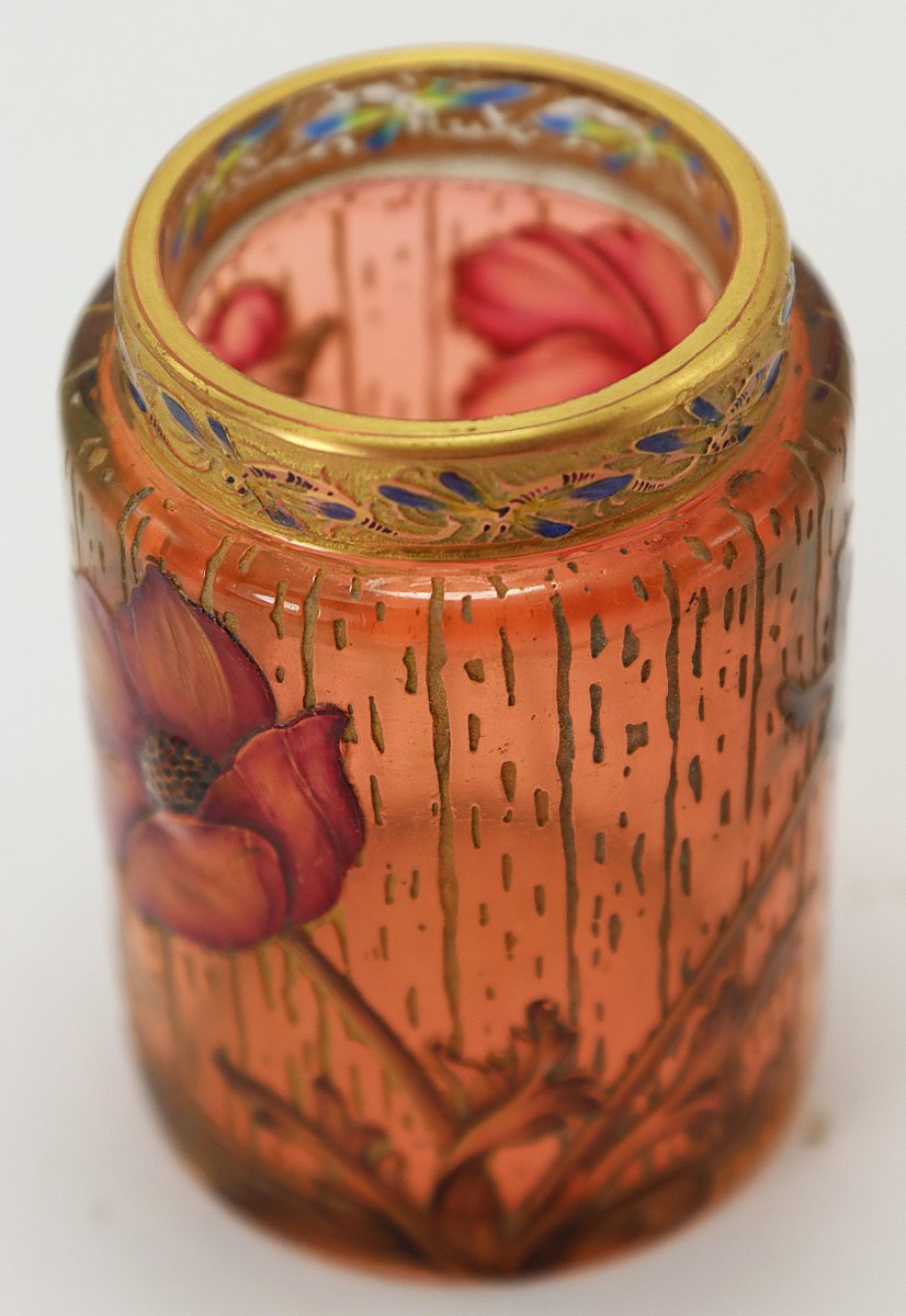Antonin DAUM (1864-1930), Vase Art nouveau "Pavots", Daum Nancy 1890-photo-7