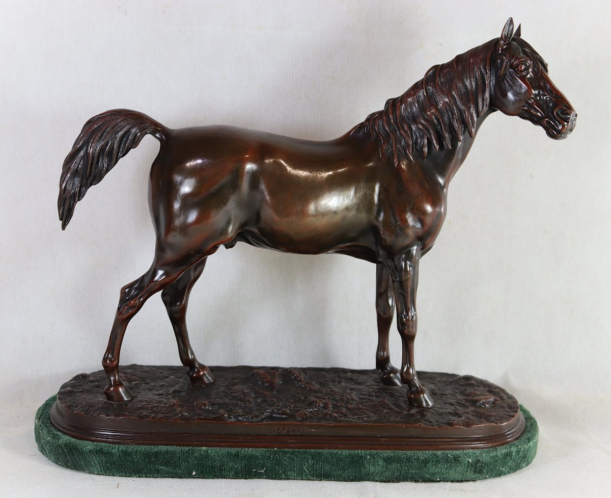 Pierre-Jules MENE (1810 - 1879), Sculpture en bronze " Ibrahim ", signé, XIXe-photo-2