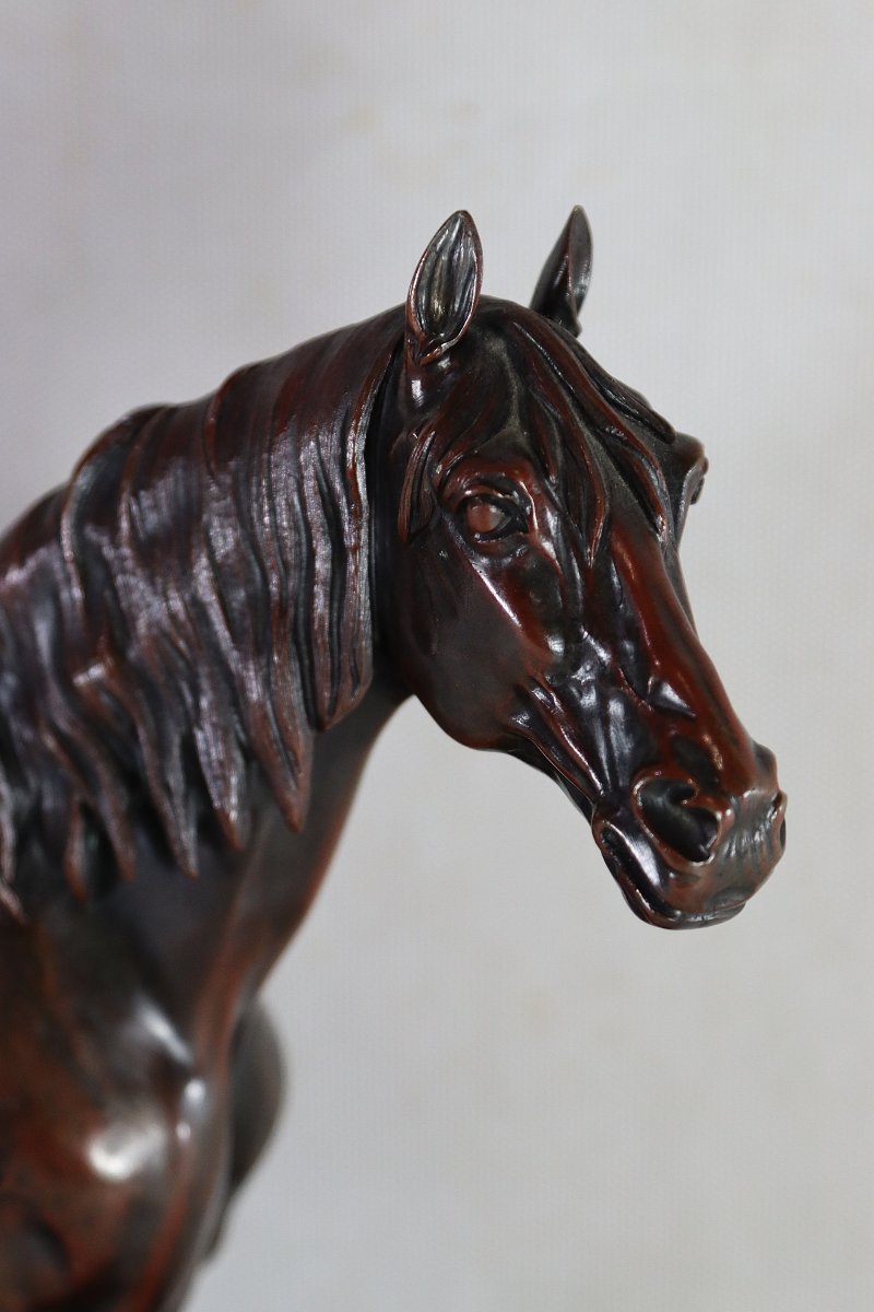 Pierre-Jules MENE (1810 - 1879), Sculpture en bronze " Ibrahim ", signé, XIXe-photo-4