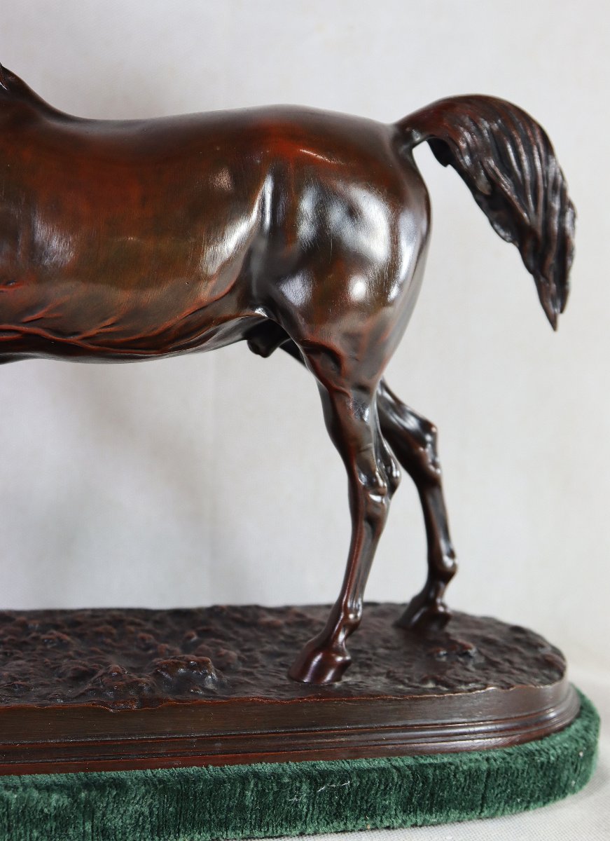 Pierre-Jules MENE (1810 - 1879), Sculpture en bronze " Ibrahim ", signé, XIXe-photo-5