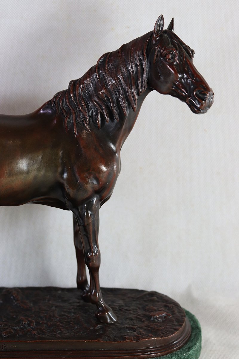 Pierre-Jules MENE (1810 - 1879), Sculpture en bronze " Ibrahim ", signé, XIXe-photo-7