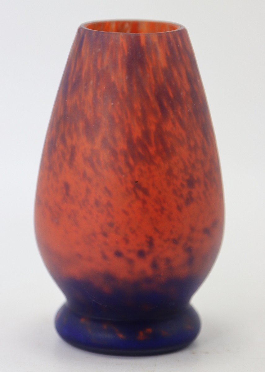 André Delatte (1887-1953) à Nancy, vase en verre multicouche, XXe