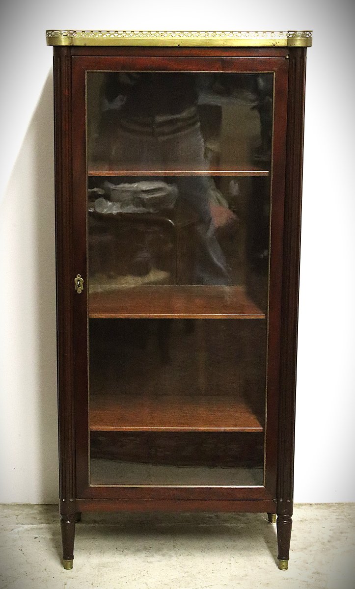 Louis XVI Style Mahogany Display Cabinet, Early 19th Century-photo-2
