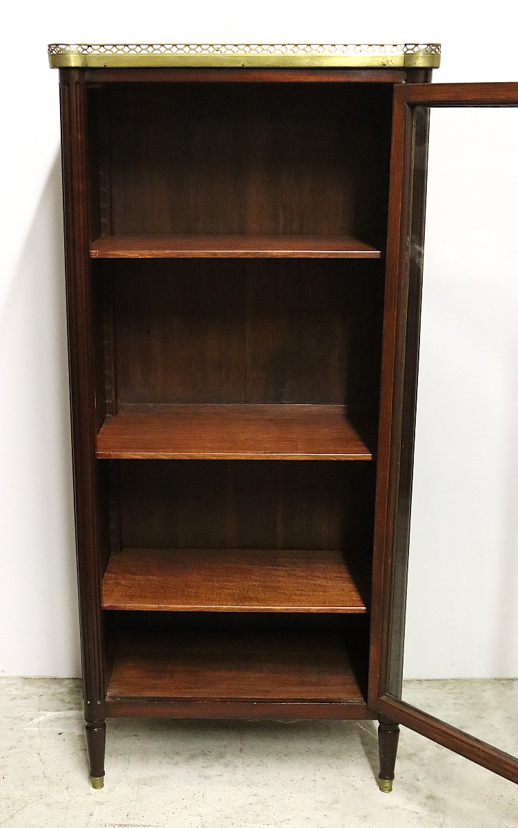 Louis XVI Style Mahogany Display Cabinet, Early 19th Century-photo-4