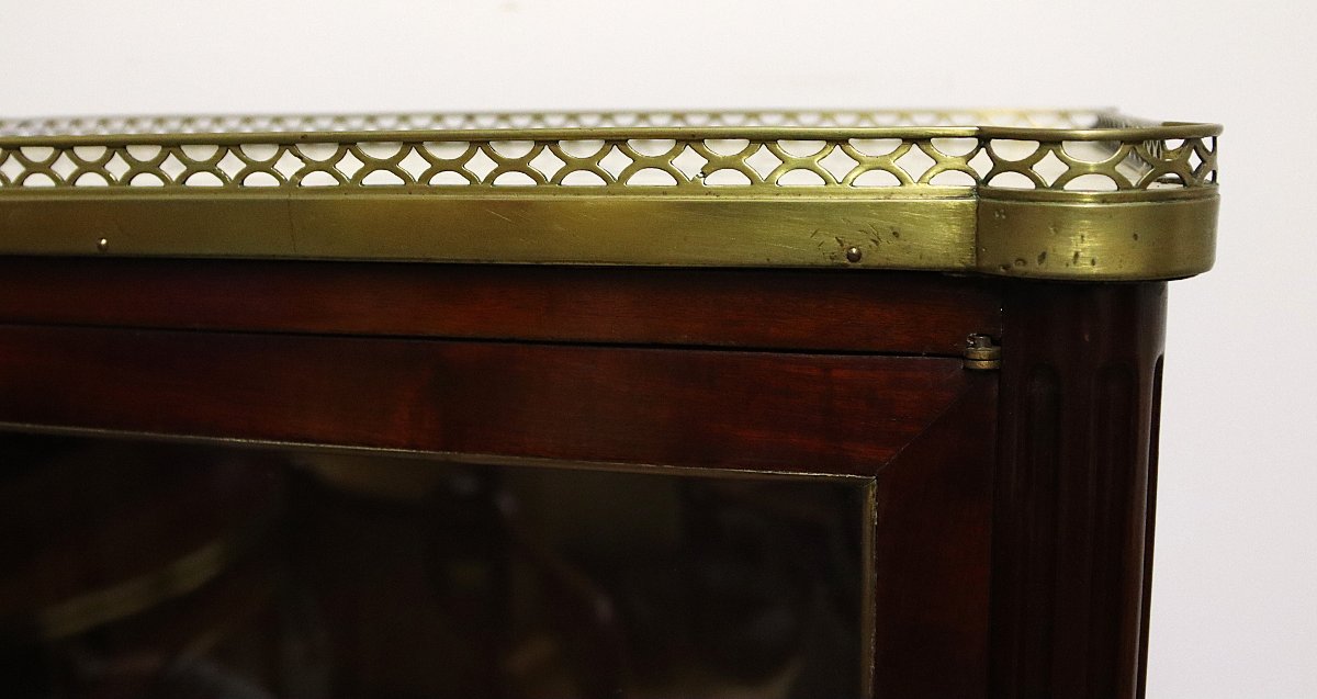 Louis XVI Style Mahogany Display Cabinet, Early 19th Century-photo-2