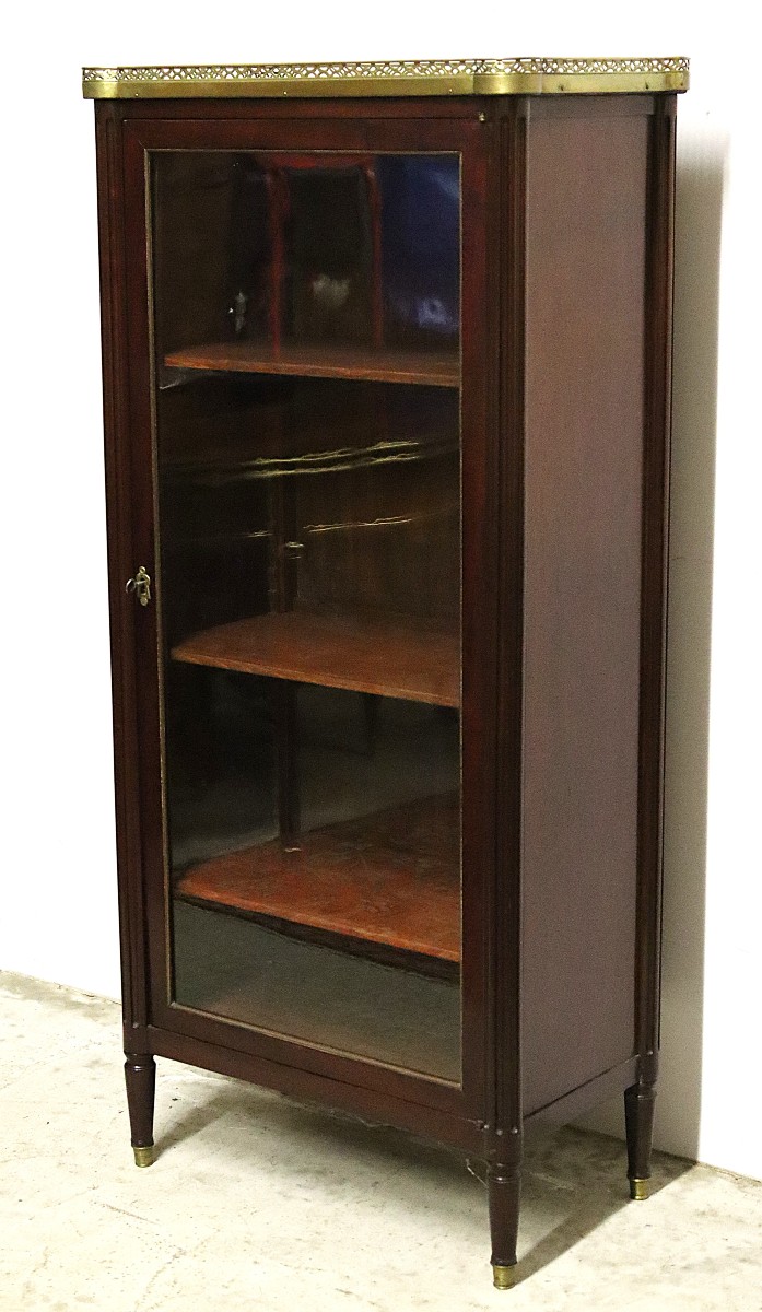 Louis XVI Style Mahogany Display Cabinet, Early 19th Century