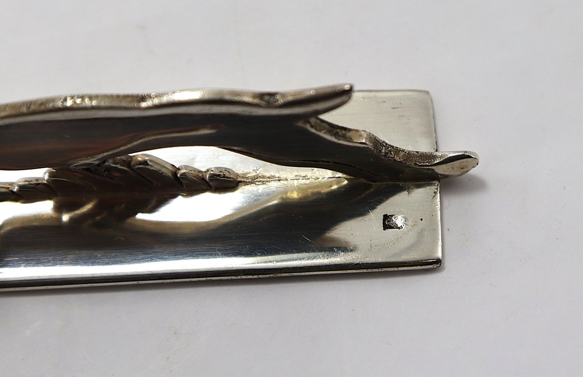 Benjamin Rabier, suite de 10 porte-couteaux zoomorphes en métal argenté, XXe-photo-3