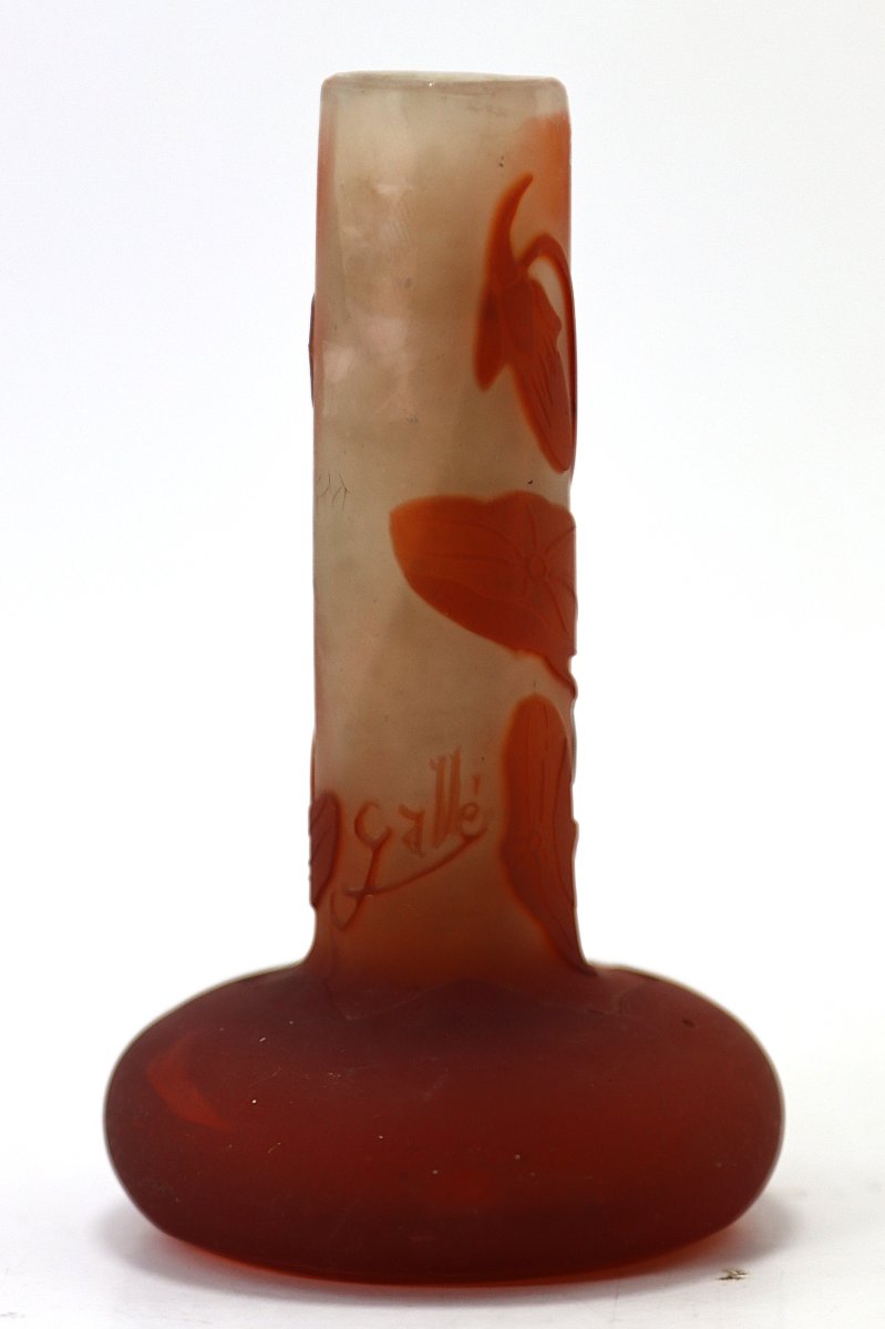 Emile Gallé Nancy (1846 -1904), Petit vase Art nouveau "Nénuphar", vers 1904-photo-2