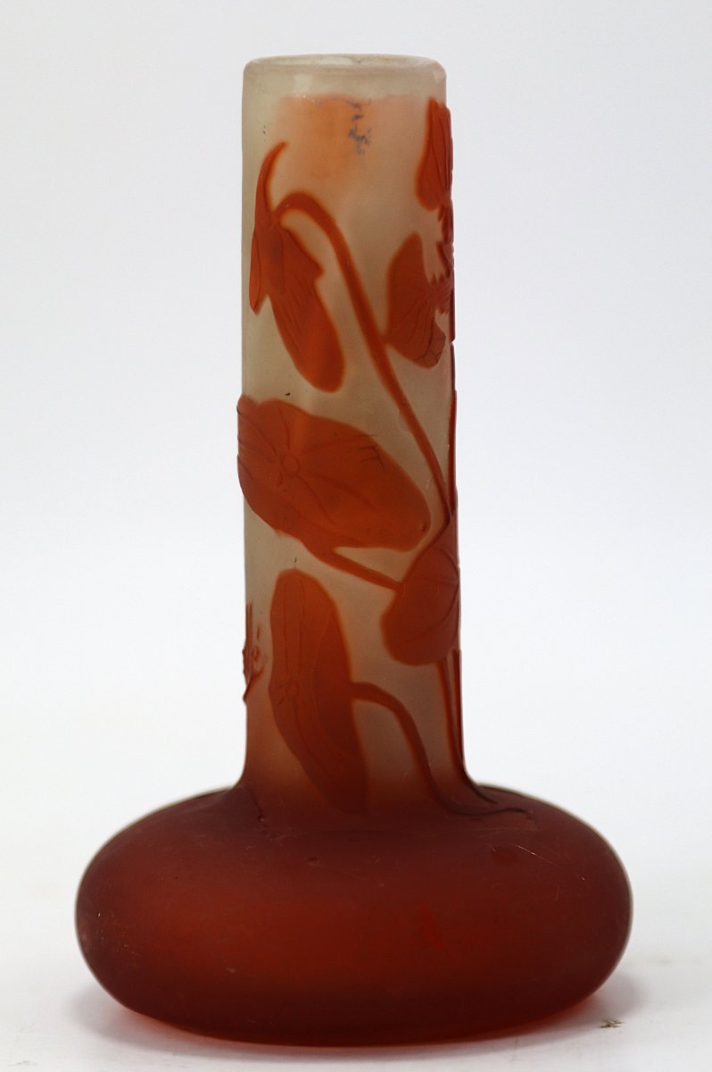 Emile Gallé Nancy (1846 -1904), Petit vase Art nouveau "Nénuphar", vers 1904-photo-3