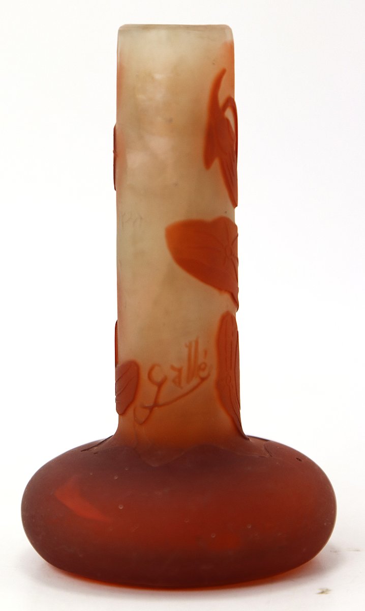 Emile Gallé Nancy (1846 -1904), Petit vase Art nouveau "Nénuphar", vers 1904-photo-3