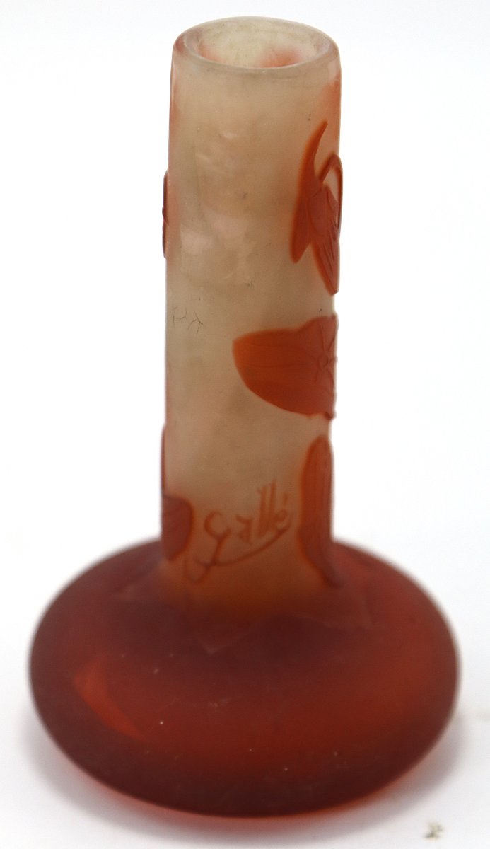 Emile Gallé Nancy (1846 -1904), Petit vase Art nouveau "Nénuphar", vers 1904-photo-5