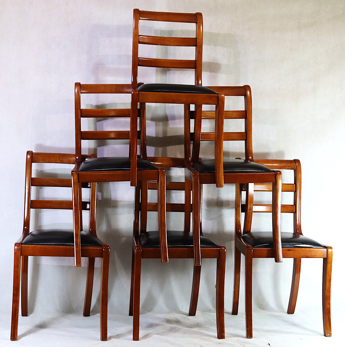 Set Of 6 Scandinavian Style Chairs, Circa 1970.-photo-3