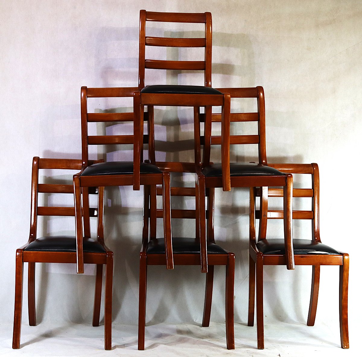 Set Of 6 Scandinavian Style Chairs, Circa 1970.-photo-6